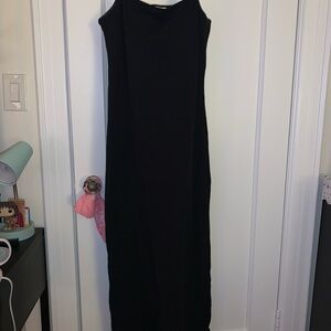 H&M Women’s Divided Black & Grey Halter Sheath Maxi Dress Size Large